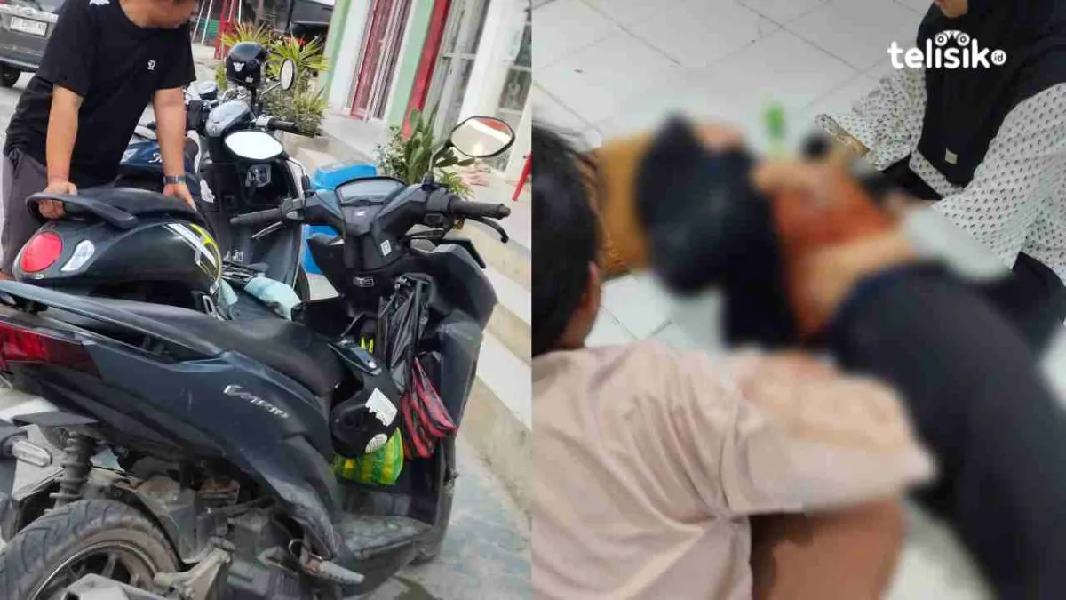 Rem Mendadak Berujung Tabrakan Dua Motor di Kendari Saat Antre BBM